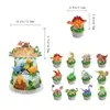 Decoración de Fiesta de Cumpleaños con Tema de Dinosaurios Banderín Colgante Bandera para Pastel Set de Globos