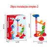 Blocos de construção de bolinhas pista tridimensional brinquedos educativos infantis DIY montados labirinto tubo Blocos de Construção 29-113 Peças
