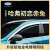 Tixinrui es Adecuado para Haval First Love Conejo Rojo Ceja de Lluvia Protector de Lluvia para Ventana Modificación de Coche Protector de Lluvia con Galvanizado de Platino