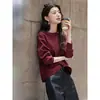 Com um toque especial, a Blusa de Moletom com Gola de Uma Linha para Mulheres é um Novo Estilo para a Primavera de 2026, Apresentando um Estilo Relaxado e um Top Casual Soltinho