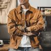 Abrigo de mezclilla retro estilo americano para hombre, primavera, holgado, marca de moda, primavera y otoño, nuevo, moderno, guapo, chaqueta de trabajo para hombre