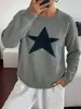 El suéter pullover nuevo más vendido de Amazon, suéter pullover casual suelto de estrella de cinco puntas de comercio exterior transfronterizo europeo y americano para otoño e invierno