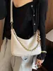 2026 Nuevo Bolso de Hombro con Cadena de Cuero Aceitado y Encerado Vintage para Mujer, Bolso de Axila de Gran Capacidad para el Trabajo, Bolso Cruzado Versátil y de Moda