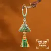 Festival del Bote del Dragón Brocado de la Dinastía Song Colgante de Zongzi, Amuleto de Bolsa con Borla Tejido a Mano, Llavero de Coche, Adorno Colgante para Coche Estilo Chino Tradicional, Accesorio de Nuevo Estilo Chino