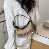 Bolsa de Mão Pequena Tecida Transfronteiriça para Mulheres 2026 Novo Estilo Bolsa de Palha Tote Versátil Bolsa Dumpling Estilo Férias Bolsa de Ombro Transversal