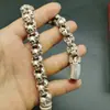 Pulsera de Plata Antigua Vieja del Tíbet Pulsera de Calavera Pulsera Popular Personalizada