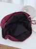 Bolsa de mano de nicho con diseño de patrón oscuro color burdeos vintage, estilo dulce y genial para chicas, adecuada para ir de compras y salidas, bolso de hombro casual y relajado