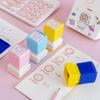 Reloj Infantil de Dibujos Animados Lindo Sello de Aprendizaje Serie Macaron Sello Jardín de Infancia Juguete para Bebé Sello de Estímulo