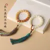 Anillo de Correr Mini Versátil con Borla Estilo Tíbet Cuerda con Colgante de Borla para Pulseras Borlas de Hilo de Algodón Tejidas a Mano