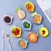 Plato pequeño con forma de fruta para condimentos, plato pequeño, cuenco para niños de jardín de infantes, plato para condimentos, plato de cerámica, cuenco para mascotas doméstico
