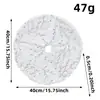 Saia para Árvore de Natal Pequena Mini 38cm Musgo Branco Clássico Pelúcia Decoração de Árvore de Natal de Mesa Natal