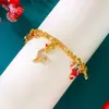 Enfeites de Mão de Natal Transfronteiriços Europeus e Americanos, Floco de Neve de Diamante Colorido para Árvore de Natal, Pulseira de Pérolas com Pingente de Doce Multicor
