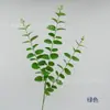Plantas Verdes Artificiales, Bestseller Transfronterizo, Decoración de Escena para Salón de Bodas, Película de Impresión 3D Eucalipto, Hoja de Dinero de 3 Ramas, Tallo Único