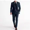 Fábrica de Origen Hecho a Medida Chaqueta de Traje para Hombre de Dos Botones con Estampado Digital Conjunto de Tres Piezas Tallas Grandes Venta al Por Mayor