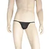 Tanga Masculina de Seda Gelo, Semitransparente, Suave como Seda, Cintura Baixa, Sexy, Justa ao Corpo, Estimulante, com Detalhes de Pérolas