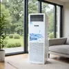 5 unidades de ar condicionado com refrigeração a água para 100 metros quadrados, unidade de gabinete vertical com 90 tubos, unidade fan coil de uso duplo para aquecimento e resfriamento