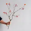 Rama de Acebo Frutal Artificial, Bayas de Retorno de la Montaña, Flor de Enredadera del Sur, Material de Rama para Arreglo Floral, Decoración de Sala de Modelo, Ramas Marchitas y Ramas Secas