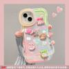 Adequado para Capa de Celular Apple 15 iPhone 17 Promax Fofo Coelho Urso Boneco 13 Suporte Duplo 16 Silicone