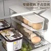 Nuevo Modelo de Caja Inclinada para Huevos con Diseño Automático de Rodamiento, Caja Transparente para Conservación de Huevos para Refrigerador, Venta Directa del Fabricante
