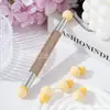 Caneta Esponja Única com Ponta de Esponja Cravejada de Diamantes Transfronteiriça Caneta de Esfumar para Nail Art Dupla Face Caneta Esponja de Esfumar Única 4 Reposições