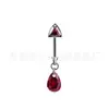 Aleación de Titanio F136 Zircón Oreja de Gato Colgante Gota de Agua Arete de Presión Barra Recta Arete de Presión G23 Titanio Rosca Interna Cabeza de Joyería