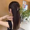 Grampo de cabelo de xale suave para Outono e Inverno, luxo leve, contas de concha, zircônia brilhante, grampo para franja, rabo de cavalo alto, presilha de temperamento, parte de trás da cabeça