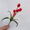 Ramo de Flores Artificiales Tulipán con Tacto Real Ramo Artificial de Novia Boda Ramo Artificial Flores Falsas Accesorios de Fotografía Coreanos Flor de Seda