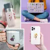 Pegatinas de Plantas de Muestra Flores Artísticas Florales Retro Estilo Ins Frescas Decoración para Diario DIY Pegatinas de Etiquetas Impermeables