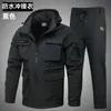 Traje cálido de invierno con forro polar engrosado, ropa de trabajo impermeable y resistente al desgaste para protección laboral, adecuado para soldadura, reparación de automóviles y montañismo