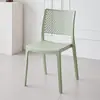 Cadeiras de Jantar de Plástico Vazadas para Hotéis, Pousadas e Uso Doméstico; Cadeiras de Plástico Empilháveis; Cadeiras de Espera para Lojas de Chá com Leite; Cadeiras com Encostos