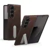 Adequado para Capa de Celular Samsung Zfold8, Suporte Magnético Giratório 360 Graus, Capa Flip de Couro, Capa Protetora para Tela Dobrável Fold 30% de desconto