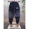 Pantalones deportivos de otoño e invierno de nuevo estilo para hombre, marca de moda, pierna suelta, pantalones deportivos casuales recortados, moda para hombre otoño e invierno 2024