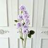 Flores Artificiales: Rosa Princesa de 8 Cabezas para Bodas, Flores Decorativas para Arreglos del Pasillo de Bodas, Flores Artificiales para Decoración del Hogar