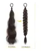 Peluca de coleta trenzada para mujer, mechones de peluca autoenrollables, extensiones de cabello trenzado naturales y voluminosas, peluca de coleta para aumentar el volumen del cabello