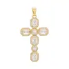 Collar Cruz de Cobre con Microincrustaciones de Circonita de Color Transfronterizo Aliexpress Colgante Personalizado Multicolor Cadena para Clavícula Joyería al por Mayor