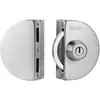 Cerradura para Puerta de Cristal Individual/Doble Puerta Cerradura para Puerta de Apertura Individual/Doble Cerradura sin Marco sin Agujero Cerradura para Puerta de Cristal de Oficina Acero Inoxidable 304