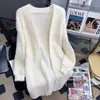 Nuevo Abrigo Elegante de Longitud Media 2026, Cárdigan de Punto, Holgado y Relajado, Abrigo Grueso de Suéter para Otoño e Invierno