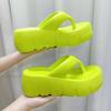 Internet Celebrante versión coreana de chanclas gruesas de color sólido EVA sensación de mierda ropa de casa chanclas de playa para mujer para comercio exterior