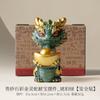 Fabricante Cobra Estilo Chinês Traz Tesouro Enfeites Pequenos de Mesa Estilo Chinês para Atrair Riqueza Decoração de Arenito Verde para Entrada Mascote de Escritório