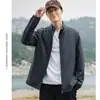 250905001Chaqueta de Trabajo para Hombre al Aire Libre de Primavera y Otoño Chaqueta Casual Americana de Negocios con Cuello Alto Chaqueta