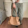 Bolsa de Palha Melaleuca Feminina Outono 2026 Nova Retrô Grande Capacidade Suede Bolsa de Ombro Único Couro Macio Bolsa Grande de Mão