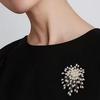 Elegante Broche de Perlas para Mujer, Joyería Estilo Fuegos Artificiales, Broche Hecho a Mano con Acabado de Lujo, Pin Versátil para Chaquetas de Traje, Accesorio de Perlas