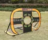 Portería de Fútbol Grande para Niños con Red de Fútbol con Forma Humana, Objetivo de Tiro Plegable Multifuncional Cuatro en Uno para Entrenamiento al Aire Libre