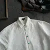2026 Nueva Camisa de Manga Larga de Alta Gama para Hombre para Primavera y Otoño, Textura Turquesa, Plisada, Camisa Chaqueta de Corte Limpio