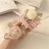 Anillo para el Pelo de Malla Súper Hada Rosa Intestino Grueso Cuerda para el Cabello de Chica de Alto Sentido Cuerda para el Cabello de Cola de Caballo Alta Accesorios para el Cabello