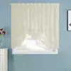 Cortinas Cortas de Encaje Estilo Americano, Media Cortina, Cortinas Divisorias, Cortinas de Puerta, Cortinas de Café, Pantallas Decorativas para Ventanas de Sala de Estar en Casa, Vintage