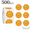 Adesivo de sol com carinha sorridente adesivo de venda quente transfronteiriça adesivo de selo redondo adesivo marcado à mão