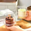 Caja para Pastel Mousse Postre Mil Capas Redonda de 3 Pulgadas Caja de Embalaje de Ampolla Caja para Empaque de Postre de Frutas Pastelería