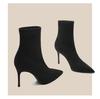 Botas curtas de bico fino para mulheres 2024 outono e inverno novas botas botas femininas botas curtas botas finas botas de salto alto