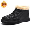 Zapatos de algodón para hombre, botas de nieve de invierno con forro polar, gruesas y cálidas para exteriores del noreste, botas de algodón antideslizantes impermeables para hombre, talla grande 46, zapatos de algodón